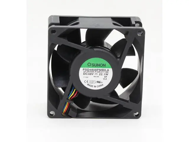 Alt view image 3 of 6 - SUNON PSD4808PMBX-A 80*80*38MM 8038 8cm DC 48V 22.1W Server Square inverter axial cooling Fans case cooler