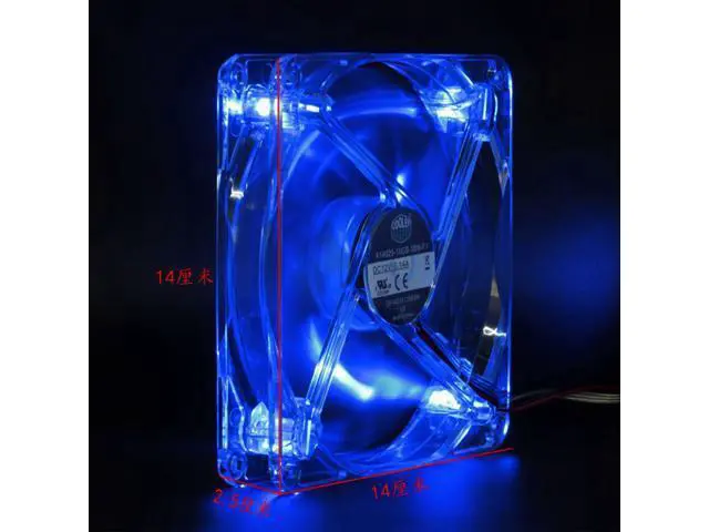Alt view image 3 of 5 - NEW R4-L4S-10AB-GP A14025-10CB-3BN-F1 Cooler Master 14CM 140mm blue LED computer case radiator fan 14025 12V New design of LED independent control switch DF1402512SEDN