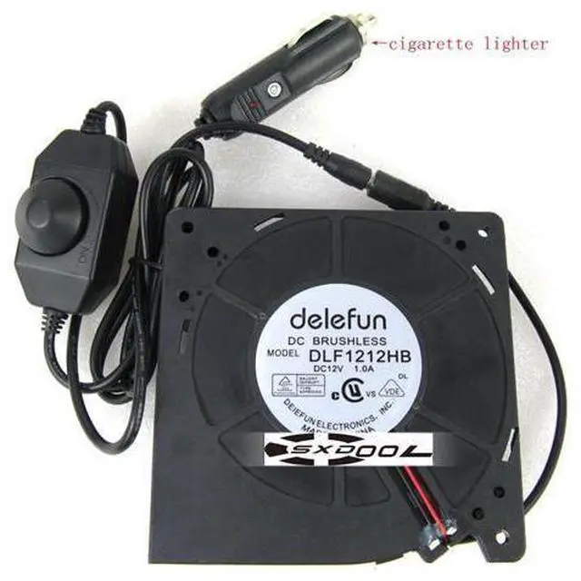 Main image of DLF1212HB For Car cold air cushion blower 12V 12032 double ball turbo blower 12cm 120mm cooling fan