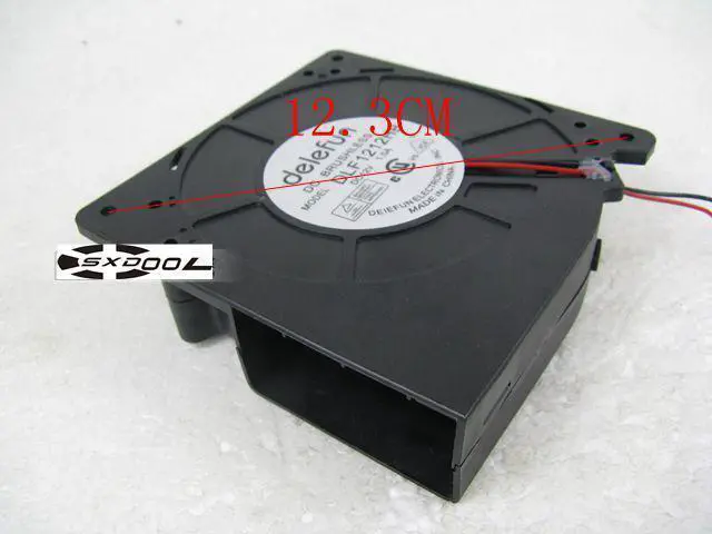 Alt view image 2 of 7 - DLF1212HB For Car cold air cushion blower 12V 12032 double ball turbo blower 12cm 120mm cooling fan
