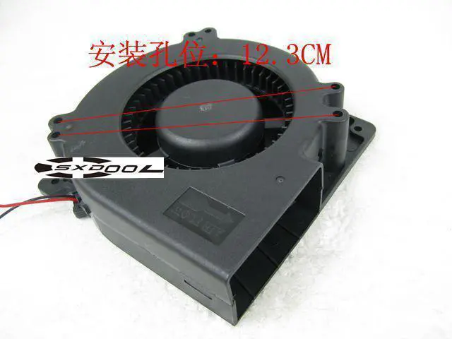 Alt view image 4 of 7 - DLF1212HB For Car cold air cushion blower 12V 12032 double ball turbo blower 12cm 120mm cooling fan