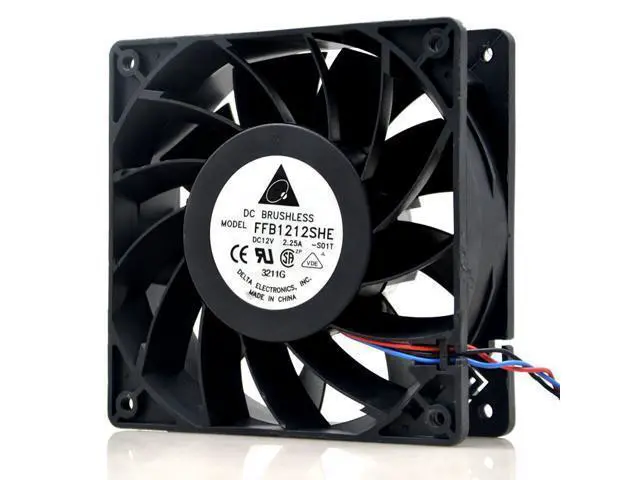 Alt view image 3 of 5 - 1pcs FFB1212SHE 12038 120*120*38mm 12V 2.25A coolingfan