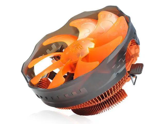 Alt view image 4 of 6 - E121M CPU Cooler 120mm Orange LED 4pin PWM Cooling Fan silent Fan For AMD AM3 Intel 775 1155 1156 Computer Radiator