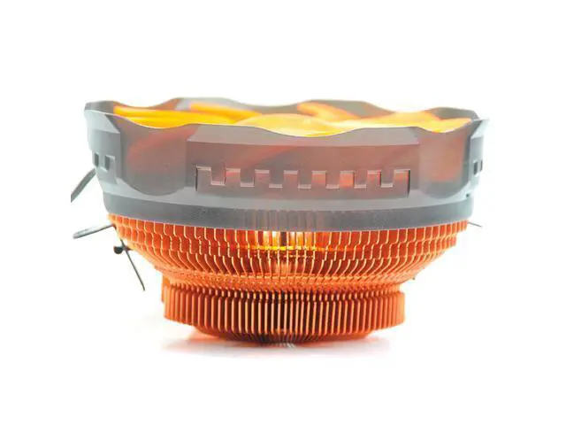 Alt view image 2 of 6 - E121M CPU Cooler 120mm Orange LED 4pin PWM Cooling Fan silent Fan For AMD AM3 Intel 775 1155 1156 Computer Radiator