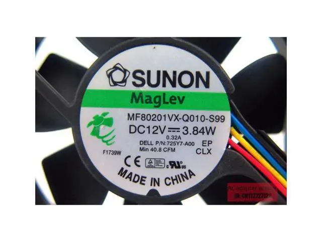 Alt view image 2 of 6 - FOR DELL SUNON MF80201VX-Q010-S99 8020 12V 3.84W 4 wire cooling fan