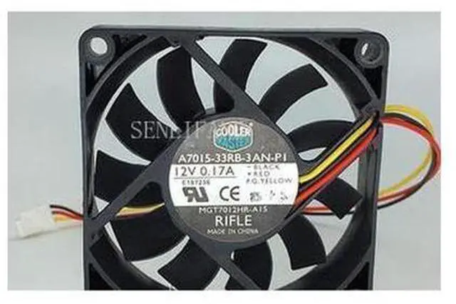 Main image of For Cooler Master A7015-33RB-3AN-P1 DC 12V 0.17A 70x70x15mm 3-Wire Server Cooler Fan