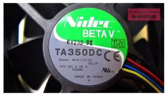 Alt view image 5 of 5 - TA350DC M35172-35 FOR Dell WC236 FOR Dell desktop fan 9CM 12V 0.55A