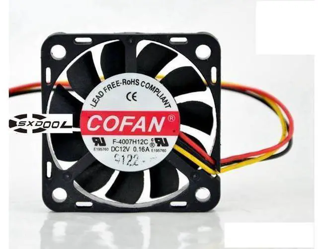 Main image of COFAN F-4007H12C 12V 0.16A 4CM 40*40*7MM cooling fan