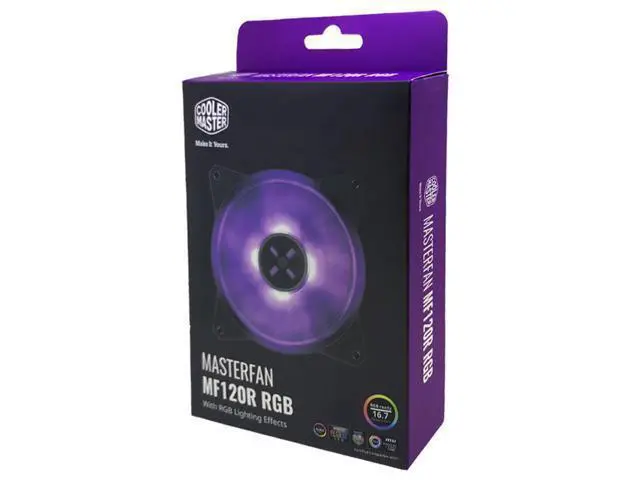 Alt view image 2 of 7 - MasterFan MF120R RGB (PWM) with Hybrid-Design Fan Blade, Speed Profiles, Jam Protection, and Customizable Color Options by Cooler Master