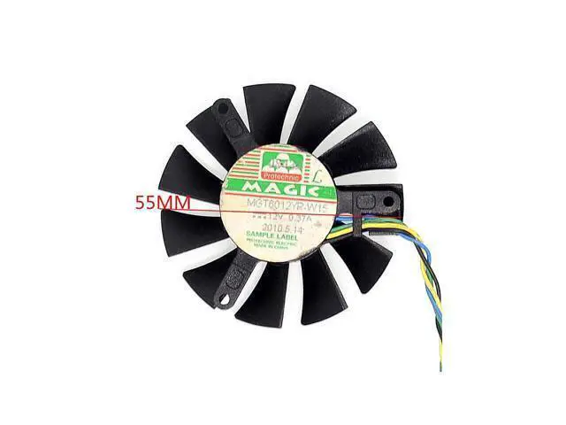 Alt view image 3 of 4 - video card fanNew MGT6012LR MGT6012XR MGT60YR 42*42*42mm Pitch 4P graphics card fan 12V 0.23A 55mm diameter