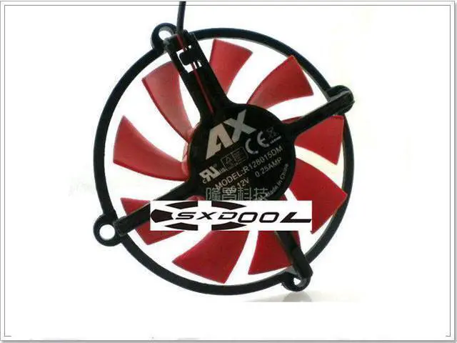 Main image of For ASL Unimax GALAXY ZOTAC 9600 9800GT 240 440 550 6850 Graphics Card Fan R128015DM 2-wire, PLA08015D12HH 4-wire