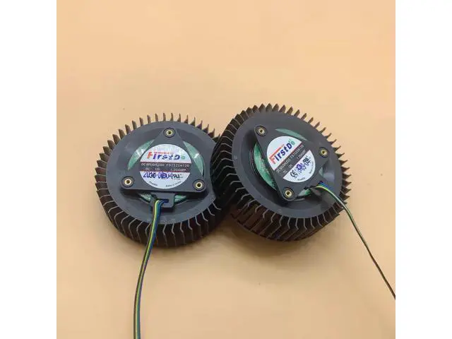 Alt view image 3 of 4 - For MSI AMD RX VEGA 56/ RX VEGA 64 Public Edition Turbo Cooling Fan 12V PLB07525B12HH FD7525H12D