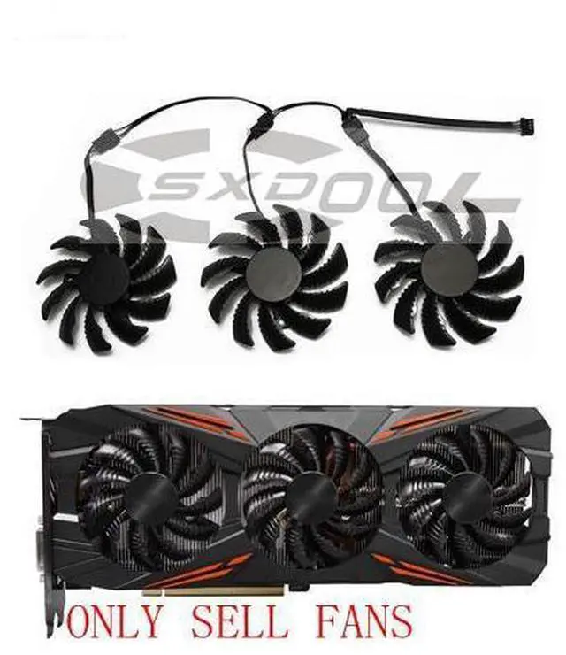 Main image of 75mm PLD08010S12H 0.35A For Gigabyte AORUS GTX 1060 1070 1080 G1 GTX 1070Ti 1080Ti 960 980Ti cooling fan