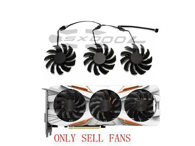 Alt view image 2 of 5 - 75mm PLD08010S12H 0.35A For Gigabyte AORUS GTX 1060 1070 1080 G1 GTX 1070Ti 1080Ti 960 980Ti cooling fan