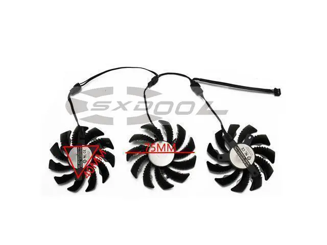 Alt view image 3 of 5 - 75mm PLD08010S12H 0.35A For Gigabyte AORUS GTX 1060 1070 1080 G1 GTX 1070Ti 1080Ti 960 980Ti cooling fan