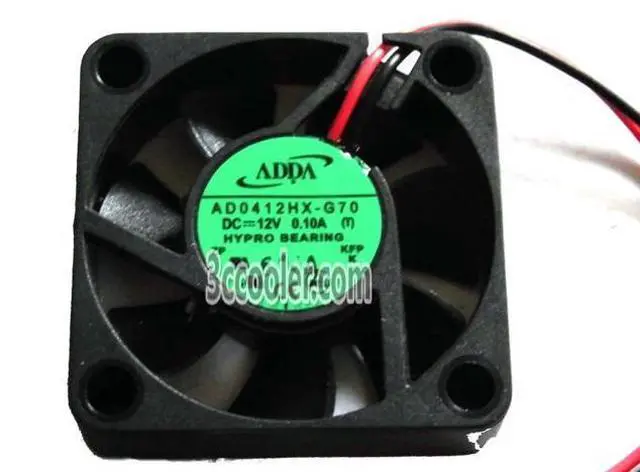 Main image of ADDA 40x10mm AD0412HX-G70 12V 0.1A 2 Wires 2 Pins 4CM fan cpu cooler
