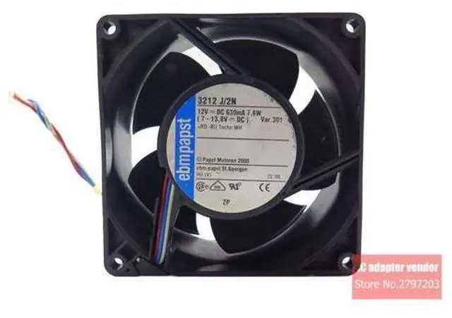 Alt view image 4 of 6 - ebm papst 3212 J\/2N 9238mm DC 12V 7.6W server cooling fan cooling fan