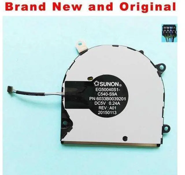 Main image of New and Original CPU fan for SUNON EG50040S1-C540-S9A cooling fan cooler 6033B0039201 DC5V 0.24A