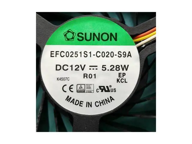 Alt view image 2 of 3 - NEW ORIGINAL FAN FOR SUNON EFC0251s1-c020-s9a dc12v 5.28w CPU cooling fan COOLER