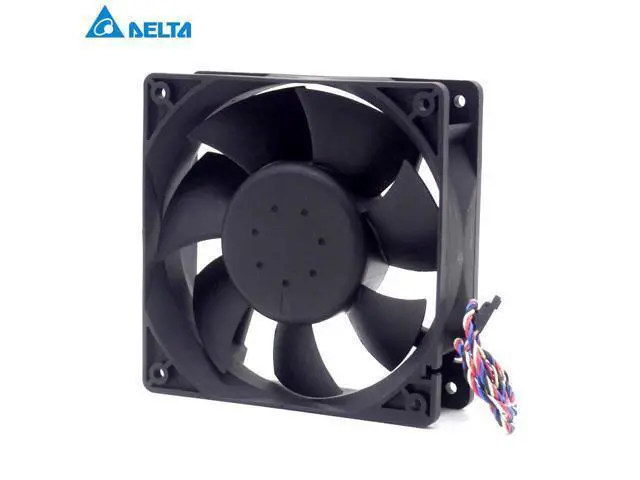 Alt view image 5 of 6 - Delta AFC1212DE 12038 12cm 120mm DC 12V 1.6A pwm ball fan thermostat inverter server cooling fan
