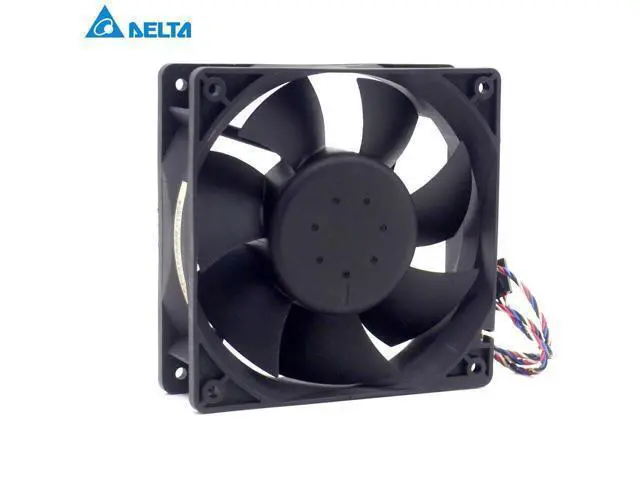 Alt view image 4 of 6 - Delta AFC1212DE 12038 12cm 120mm DC 12V 1.6A pwm ball fan thermostat inverter server cooling fan