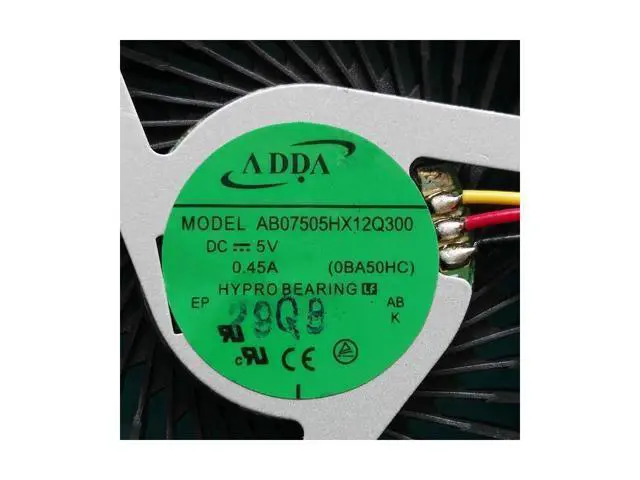 Alt view image 2 of 3 - New and Original CPU fan for ADDA AB07505HX12Q300 0BA50HC DC 5V 0.45A laptop CPU cooling fan cooler