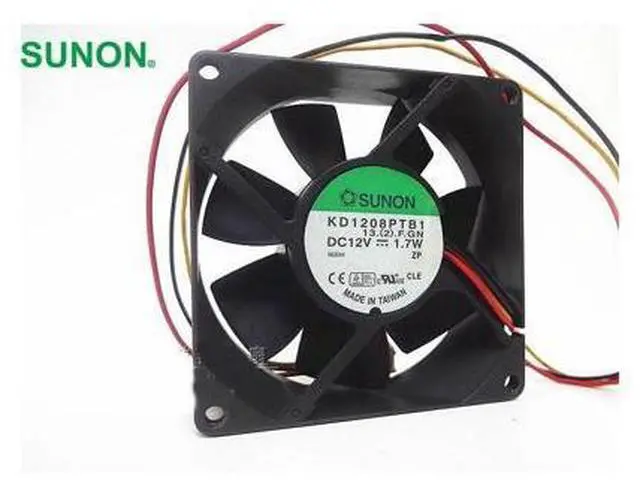 Main image of KD1208PTB1 8025 12V 1.7W 2 wire 8CM double ball fan cooling fan SUNON