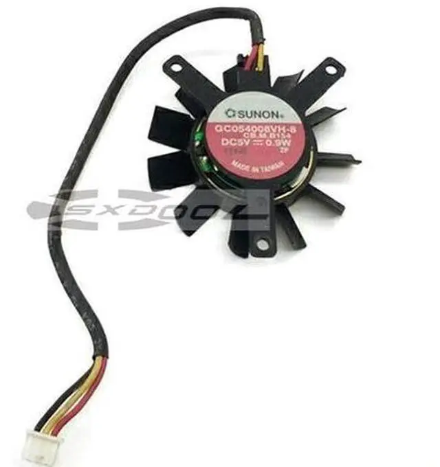 Main image of SUNON GC054008VH-8 5V, 27mm x 35mm x 35mm pitch, 37mm diameter graphics card small fan