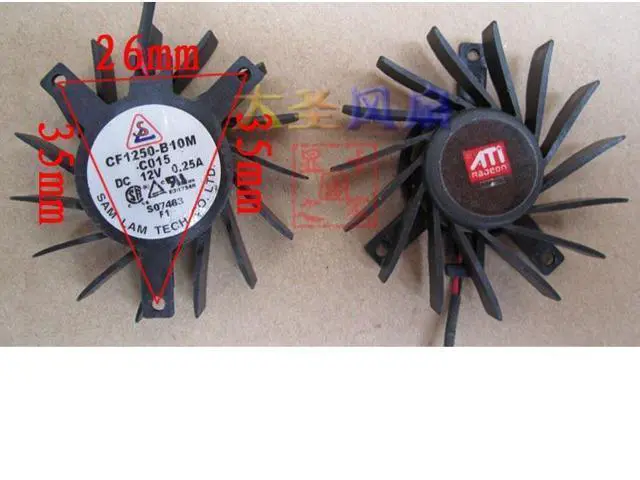 Alt view image 2 of 4 - For ATI CF1250-B10M graphics card fan, isosceles 26*35*35mm, fan blade diameter 45mm