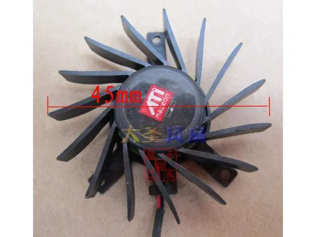 Alt view image 4 of 4 - For ATI CF1250-B10M graphics card fan, isosceles 26*35*35mm, fan blade diameter 45mm