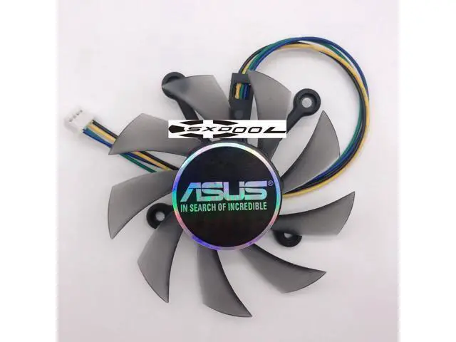 Alt view image 6 of 6 - For ASUS GTX 550TI 750 460 560 6670 6850 7770 7850 Graphics Fan FirstD FD8015U12D