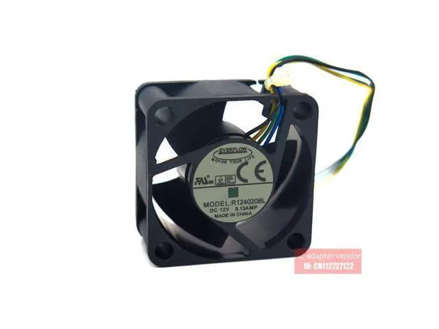 Alt view image 4 of 6 - EVERFLOW R124020BL 4020 12V 0.13A Double ball bearing 4 wire cooling fan