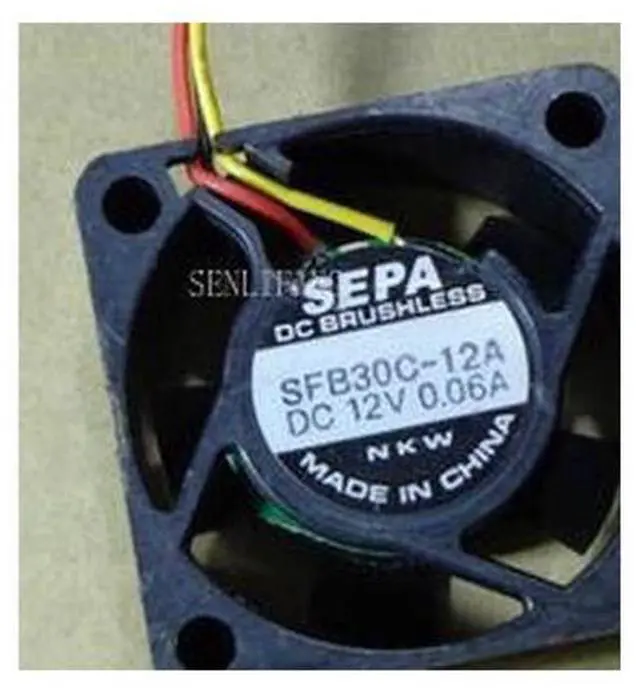 Main image of For SEPA SFB30C-12A DC 12V 0.06A 30x30x12mm 3-Wire Server Cooler Fan