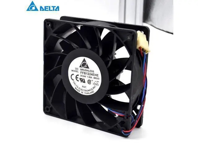 Alt view image 3 of 6 - Delta FFB1224EHE-BROO 12038 24V 1.5A with connector converter fan