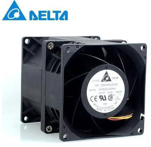 Main image of 8cm high speed car booster fan violence in 8090 12V 5.88A GFB0812DHU Delta 80*80*90mm