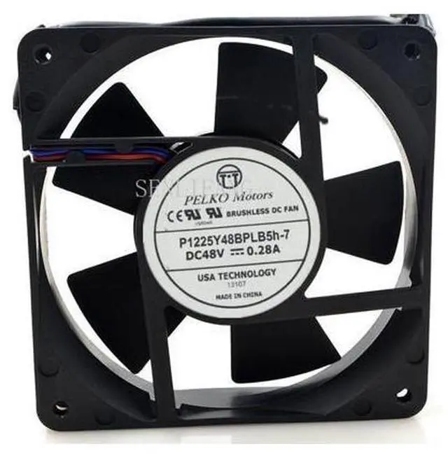 Main image of PELKO MOTORS P1225Y48BPLB5h-7 DC48V 0.28A 120*120*25mm three-wire converter fan