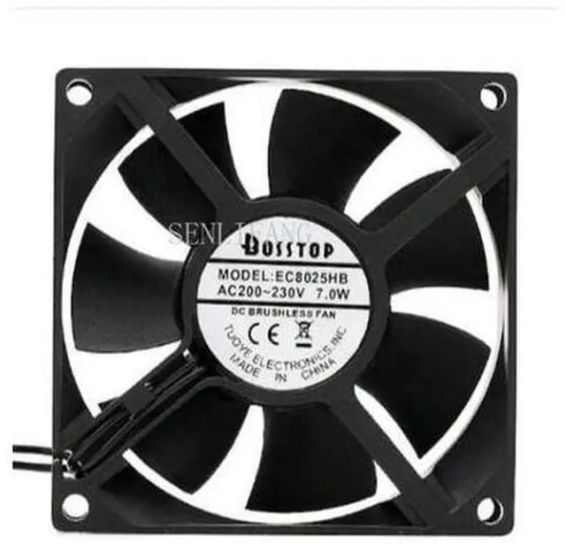 Main image of Ac 220V large air volume EC8025HB 8025 7W double ball 8CM exhaust fan