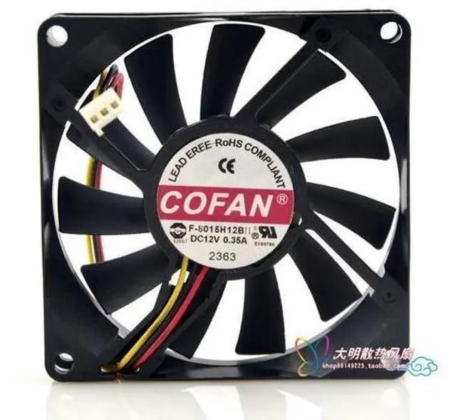 Main image of COFAN F-8015H12B Server Cooling Fan DC 12V 0.35A 80x80x15mm 3-wire