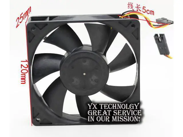 Alt view image 4 of 6 - Nidec TA450DC A34349-57G1 12cm 12025 24V 0.15A double ball bearing 3-wire fans nidec