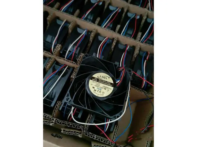 Alt view image 3 of 4 - NEW ADDA AS08024HB385BB2 DC24V 2.5A 8CM 8038 Server Cooling fan 80MM X 38MM Dual Balls Bearing 4-Lead wires Waterproof Fan