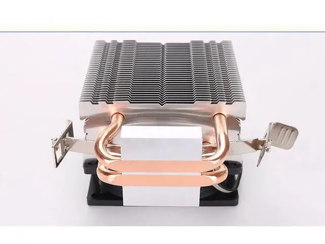 Alt view image 5 of 7 - New dual copper tube temperature control mute cpu fan for AMD AMD FM2 AM2 AM3 AM4 Intel 775 1150 1200 multi-platform CPU cooler Gray