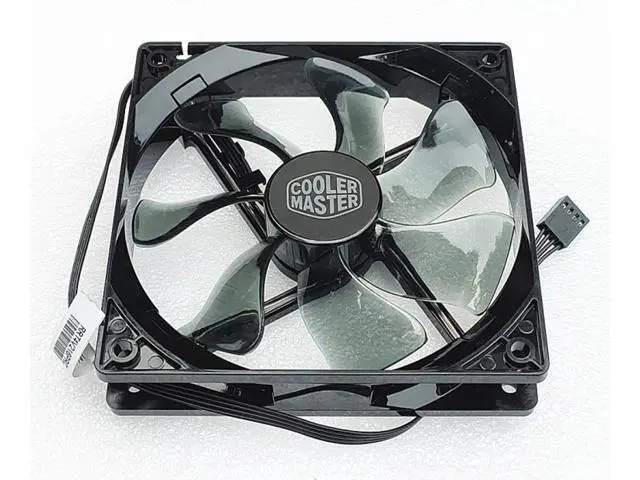 Alt view image 2 of 5 - For cooler master T400 T4xx T6xx Blizzard fan 12025 12CM CPU chassis cooling 4-wire speed regulation Red LED light A12025-16RB-4BP-F1 DF1202512RFHN