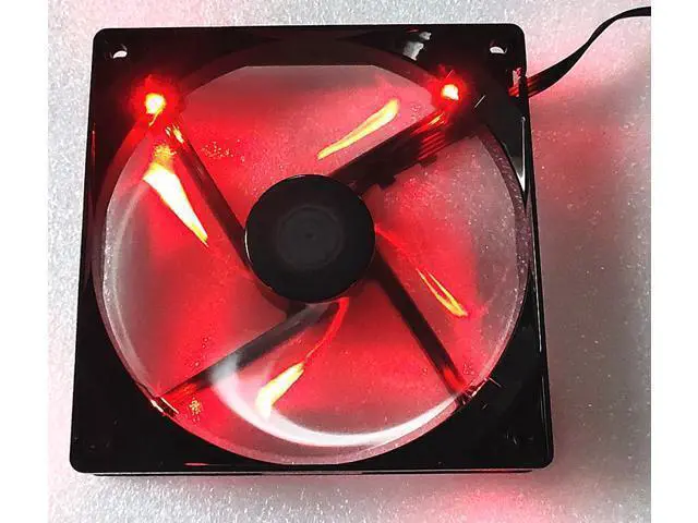Alt view image 5 of 5 - For cooler master T400 T4xx T6xx Blizzard fan 12025 12CM CPU chassis cooling 4-wire speed regulation Red LED light A12025-16RB-4BP-F1 DF1202512RFHN