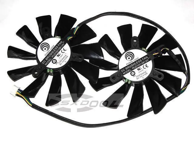 Alt view image 3 of 4 - Original Power Logic PLD10015B12H 12V 0.55A 4Wire Graphic card fan For MSI R9 270X R9-280X R9-270X R7-260X GTX770