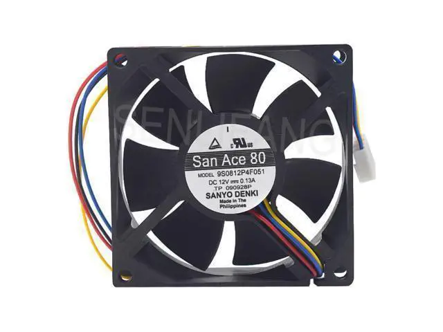 Alt view image 3 of 3 - For 8025 8CM 4 wire PWM ultra-quiet chassis fan 9S0812P4F051 12V 0.13A