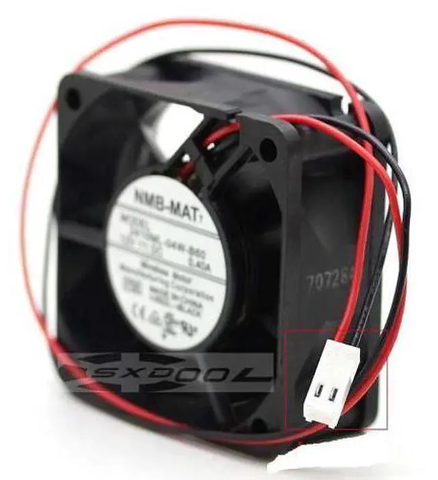 Main image of Original NMB 2410ML-04W-B60 6025 12V 0.40A 6CM Dual Balls bearing 2 Wires 2 Pins case Fan
