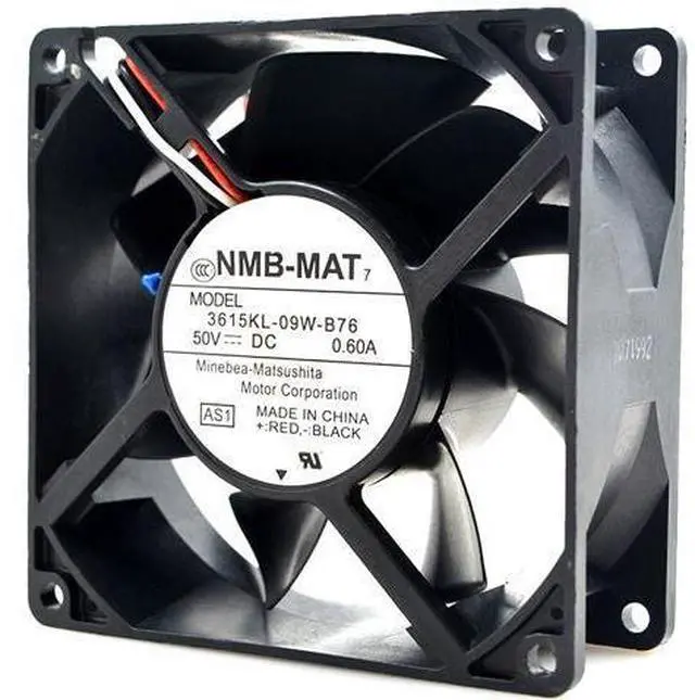 Main image of NMB 92*38mm 3615KL-09W-B76 AS1 50V 0.6A 3 Wires 9CM Server Fan, Inverter power Cooler