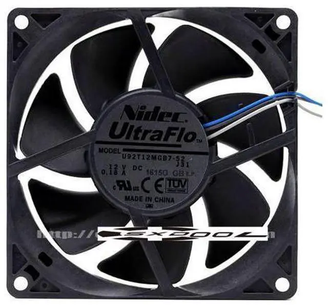 Alt view image 2 of 5 - NIDEC UltraFlo 9cm projector fan U92T12MGB7-52 DC12V 0.18A (3wires 3pin version)