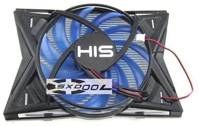 Main image of For HIS HD4850/HD5550/HD5570 HD5750/6750/7770/H675F graphics card cooler cooling fan heatsick & fan, Hole 53mm x 53mm / 43mm x 43mm