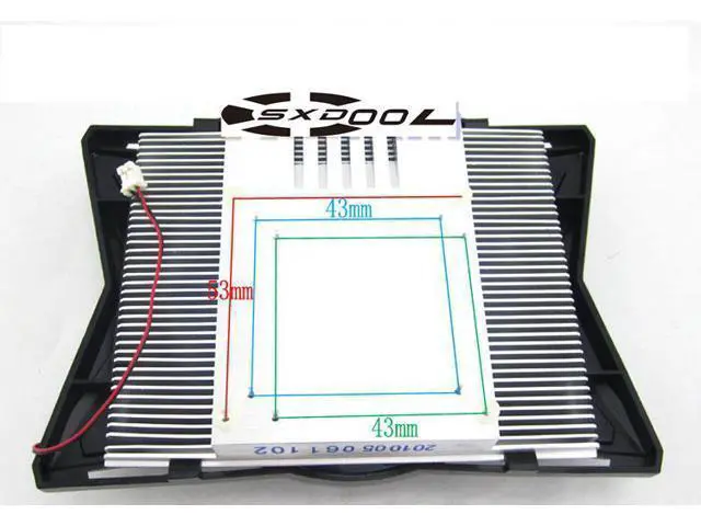 Alt view image 2 of 3 - For HIS HD4850/HD5550/HD5570 HD5750/6750/7770/H675F graphics card cooler cooling fan heatsick & fan, Hole 53mm x 53mm / 43mm x 43mm
